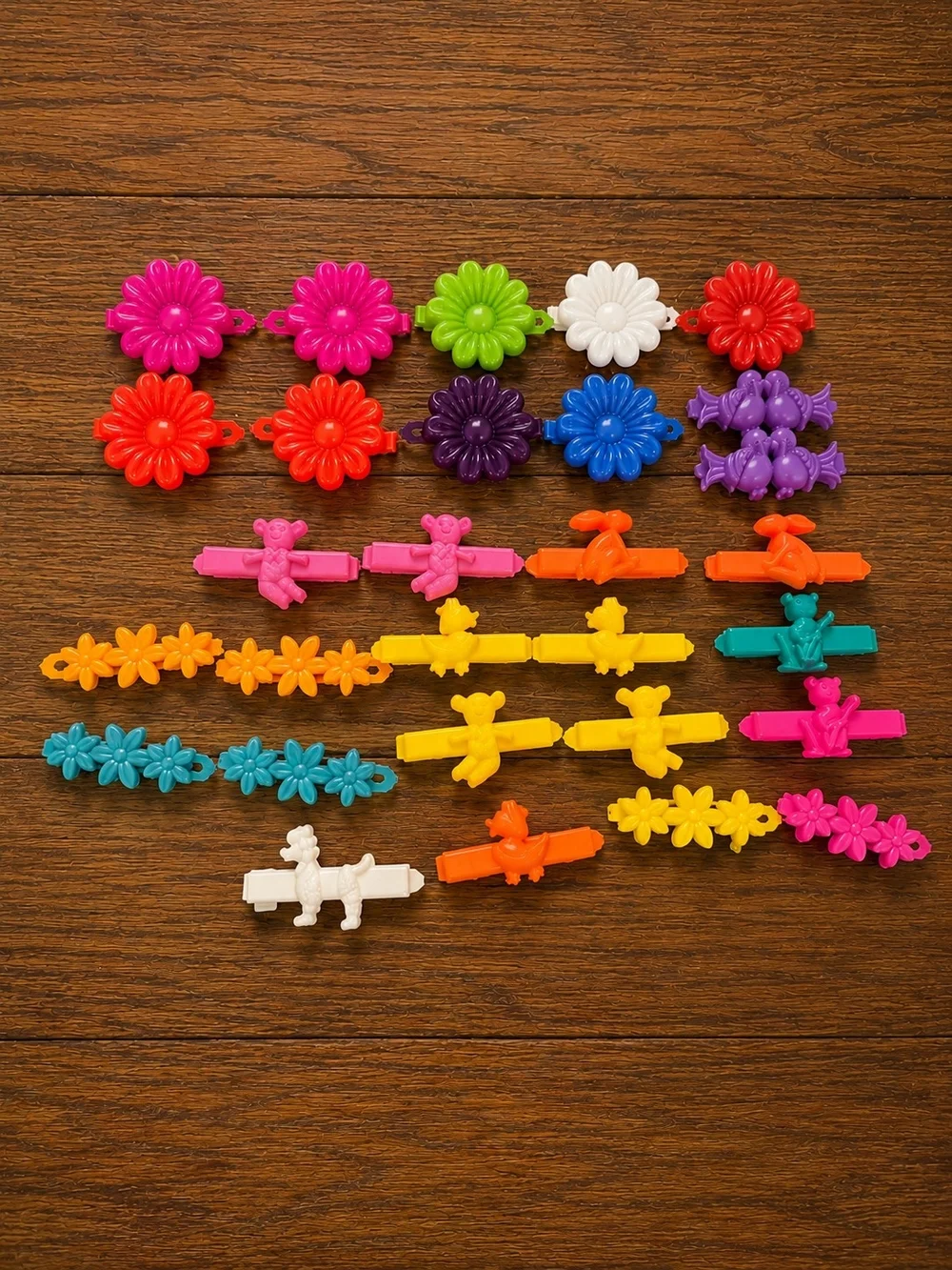 Vintage Goody Assorted Colorful Kids Barettes Hair Clips Flowers Animals Lot 29